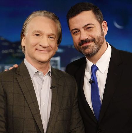 Bill Maher is with Jimmy Kimmel.